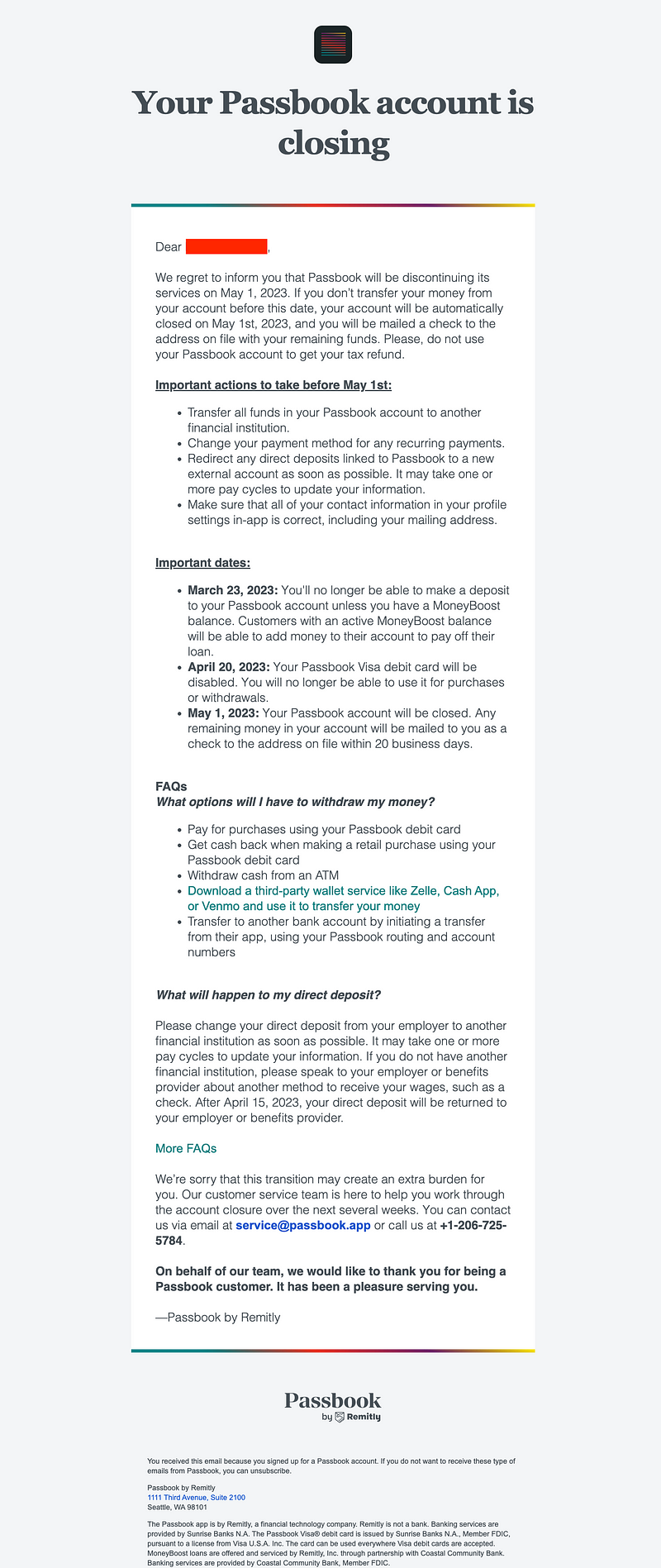 Passbook By Remitly บัญชีธนาคาร US บัญชีแรกของฉัน